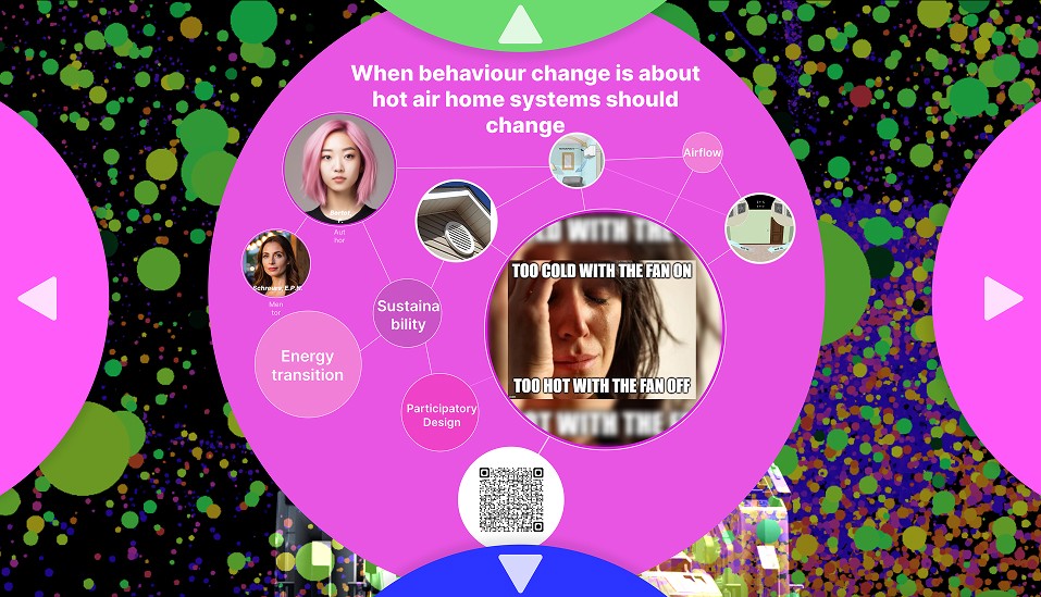 Circular thesis details and meme interface